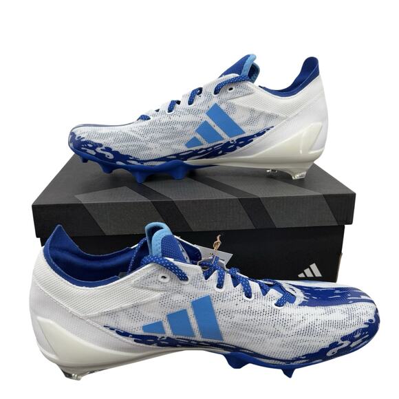 adidas Adizero Electric Speed Juice Cloud White Blue IE4418 Football Cleats Sz12 main image 14